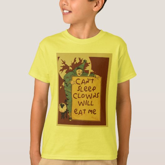 ピエロ食べます私を眠ることができません Tシャツ (正面)