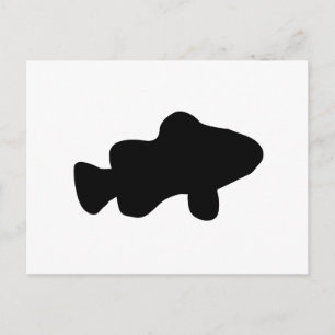 ピエロ魚シルエット ポストカード