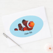 ピエロ魚シール 楕円形シール (封筒)