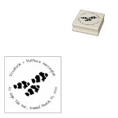 ピエロ魚スイミングカーブアドレス文字 ラバースタンプ (押印)