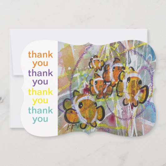 ピエロ魚パーティー#160411 サンキューカード (正面)
