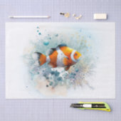 ピエロ魚水彩 薄葉紙 (クラフト)