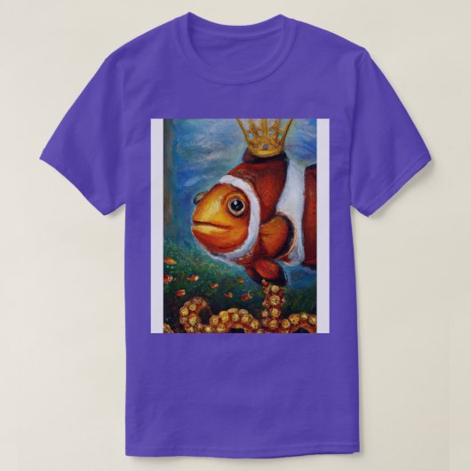 ピエロ魚(王冠3) Tシャツ (デザイン正面)