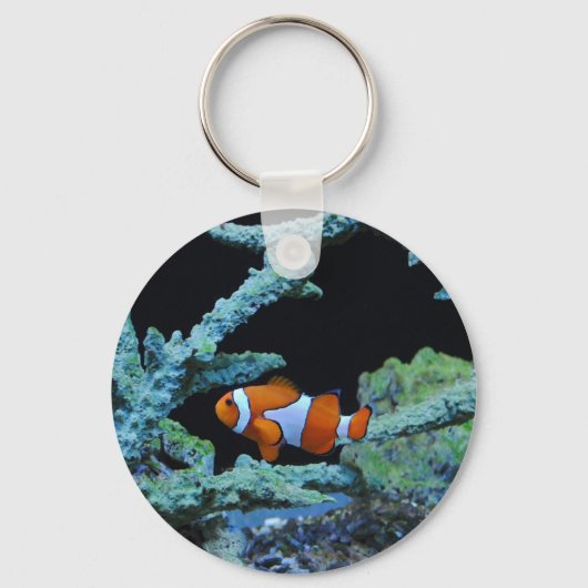 ピエロ魚inサンゴ キーホルダー (正面)