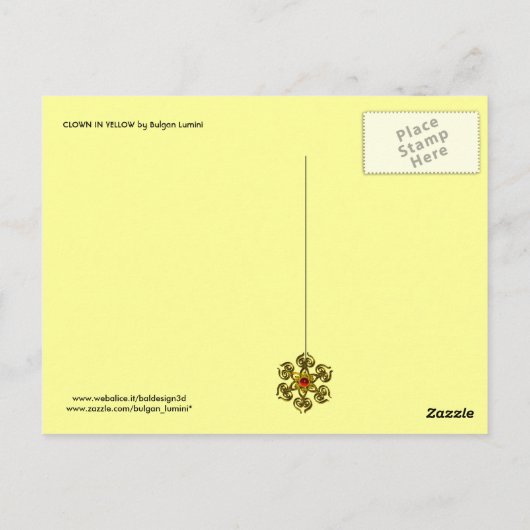 ピエロ黄 ポストカード (裏面)