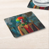 ピエロ2 スクエアペーパーコースター (アングル)