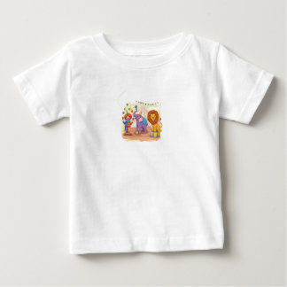 ピエロ&アニマルサーカスTシャツデザイン🎨🎭 ベビーTシャツ