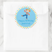 ピエロ |サーカステーマ |パーソナライズされた | ラウンドシール (バッグ)