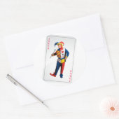 ピエロ・ジョーカー・カードを切り詰める ラウンドシール (封筒)