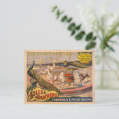 ピエロ、ゼブ、ピーコックサーカスのポスター ポストカード (スタンド正面)