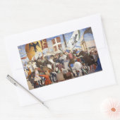 ピエロ・デラ・フランチェスカによるヘラクリウスの戦い 長方形シール (封筒)