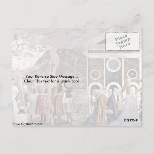 ピエロ・デラ・フランチェスカによる十字架の発見 ポストカード (裏面)