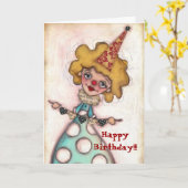 ピエロ-バースデー・カード--があって下さい カード (黄色い花)