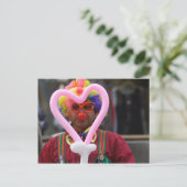 ピエロ(ピンクハート) ポストカード (スタンド正面)