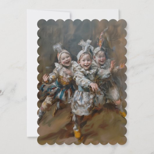 ピエロ - フラット  インビテーション サイズ: 12.7 cm x 17.8 cm (正面)