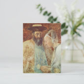 ピエロ・フランチェスカ：シーバ女王ソロモン王に会う ポストカード (スタンド正面)