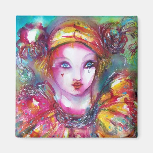 ピエロ/ベネチアンマスカレードマスク マグネット (正面)