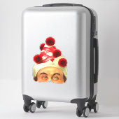 ピエロ-ヴィンテージビクトリアンマスクステッカー シール (スーツケース)