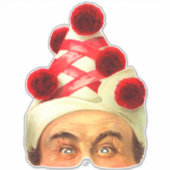 ピエロ-ヴィンテージビクトリアンマスクステッカー シール (正面)