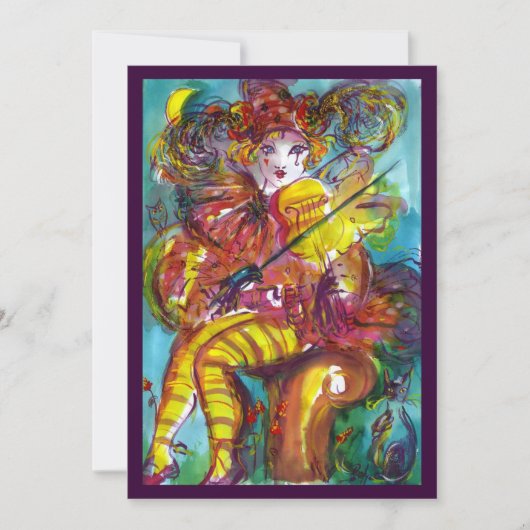 ピエロ / ヴェネツィアのカーニバルナイト 案内状 (正面)