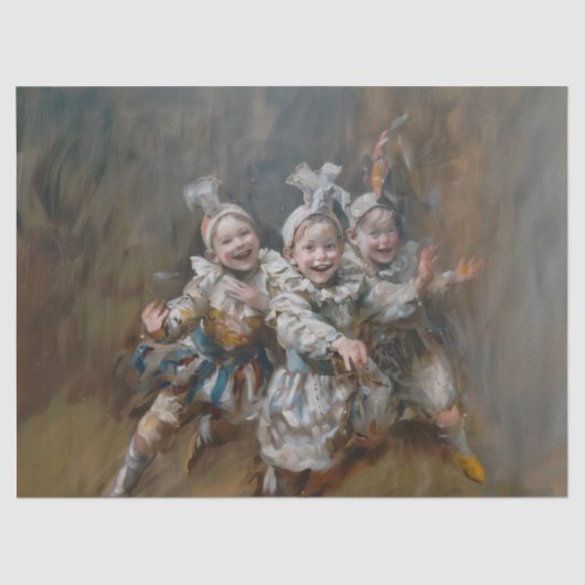 ピエロ – 油絵スタイルティッシュペーパー 薄葉紙 (正面)