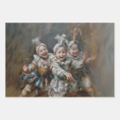 ピエロ – 油絵スタイルラッピングギフト紙 ラッピングペーパーシート (正面3)