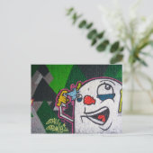 ピエロ(白顔落書き) ポストカード (スタンド正面)