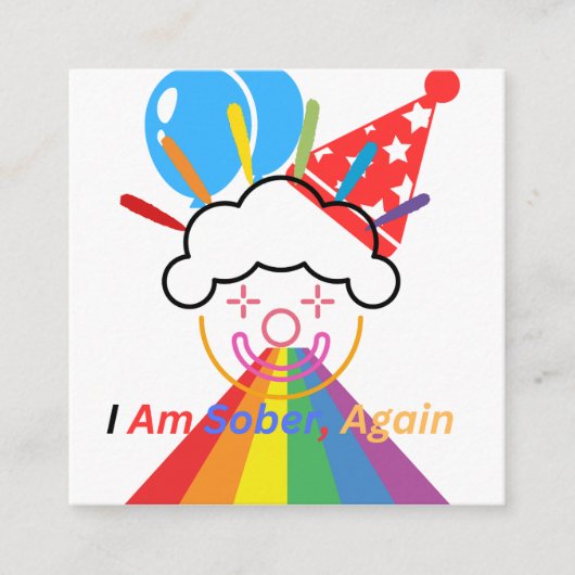 ピエロ：私は再び酔っ払っている エンクロージャーカード (正面)