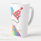 ピエロ：私は再び酔っ払っている カフェラテマグ (右アングル)