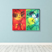 ピエロ（赤と緑） キャンバスプリント (インサイチュ (ウッドフロア))