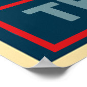 ピエロ（赤と青）、編集文字 ポスター (角)