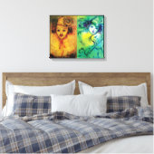 ピエロ（黄色と緑） キャンバスプリント (インサイチュ (寝室))