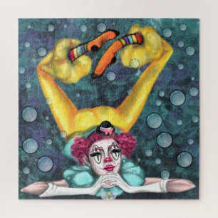ピエロAcrobat Girl - Circus Artists - 絵画s ジグソーパズル
