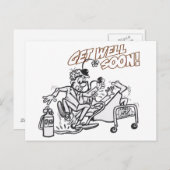 ピエロGet Well Coloringプレートはがき ポストカード (正面/裏面)