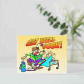 ピエロGet Well Soonはがき ポストカード (スタンド正面)