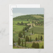 ピエンツァからモンテプルチアーノへの道 ポストカード (正面/裏面)