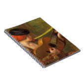 ピエースペインのル・ルノアールのギターを持つ若い女性 ノートブック (右側)