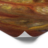 ピエースペインのル・ルノアールのギターを持つ若い女性 ポスター (角)