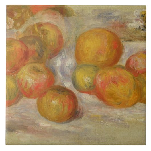 ピエールりんごが付いているルノアール|の静物画 タイル (正面)