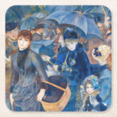 ピエールオーギュストルノアールザ傘 スクエアペーパーコースター (正面)