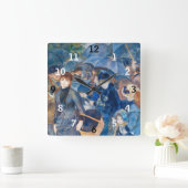 ピエールオーギュストルノアールザ傘 スクエア壁時計 (ホーム)