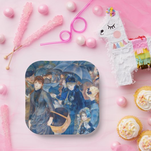 ピエールオーギュストルノアールザ傘 ペーパープレート (パーティー)