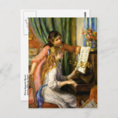 ピエールオーギュストルノアールジュネスフィルレオーピアノ ポストカード (正面/裏面)