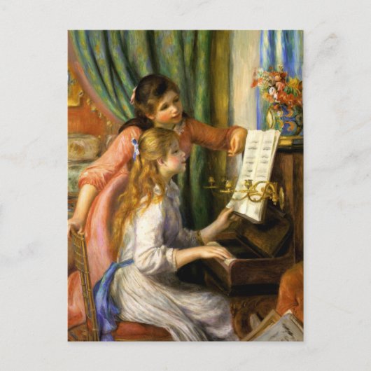 ピエールオーギュストルノアールジュネスフィルレオーピアノ ポストカード (正面)