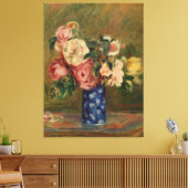 ピエールオーギュストルノアールピンクブルーブーケバラ キャンバスプリント (インサイチュ (リビング))