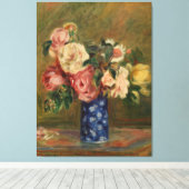 ピエールオーギュストルノアールピンクブルーブーケバラ キャンバスプリント (インサイチュ (ウッドフロア))