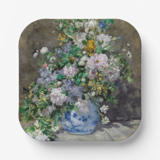 ピエールオーギュストルノアール春ブーケ ペーパープレート (正面)