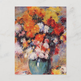 ピエールオーギュストルノアール菊の花瓶 ポストカード