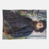 ピエールオーギュストルノアール – クロードモネポートレート キッチンタオル (横)