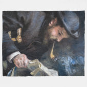 ピエールオーギュストルノアール – クロード読モネ フリースブランケット (正面(横))